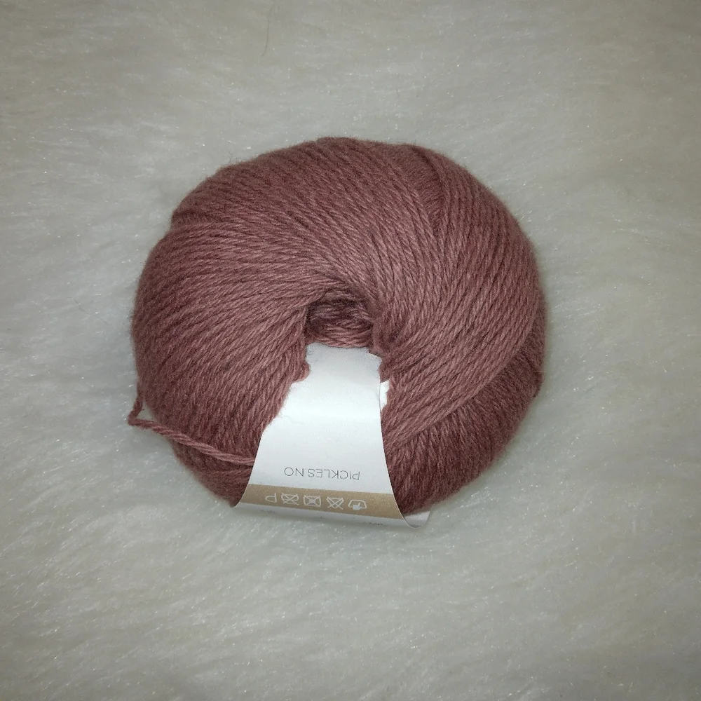 YARN Pickles Sommerull 50g, shade SD071, dusky rose, Lamb's Wool organic…